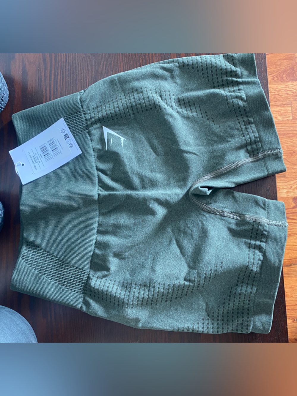 Gymshark Olive Green High-Waist Seamless Bike Shorts